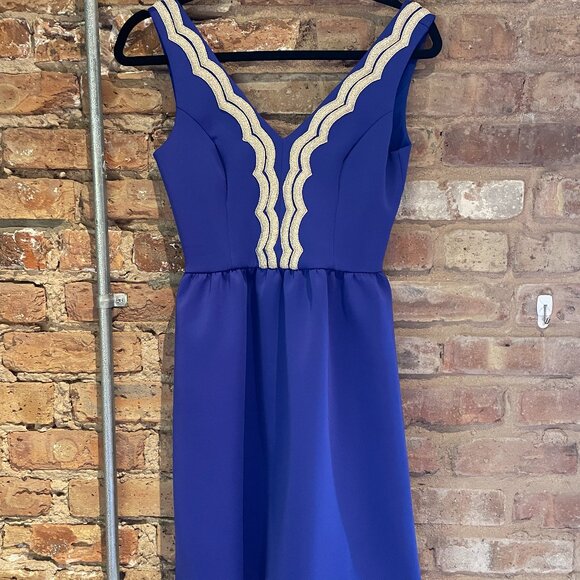 Lilly Pulitzer Rorey Dress in Royal Purple Extra Small - Picture 1 of 4